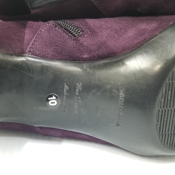 AQUATALIA Mia Tall Knee high Maroon suede boots